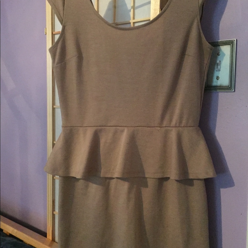Beige work dress